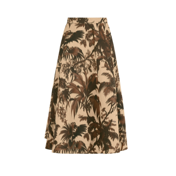 Oscar de la Renta Chiné Palm Leaves Skirt - Skirts - American Luxury Evening Wear at Coveti