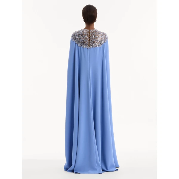 Oscar de la Renta Crystal & Glass Embroidered Caftan - kimono - American Luxury Evening Wear at Coveti