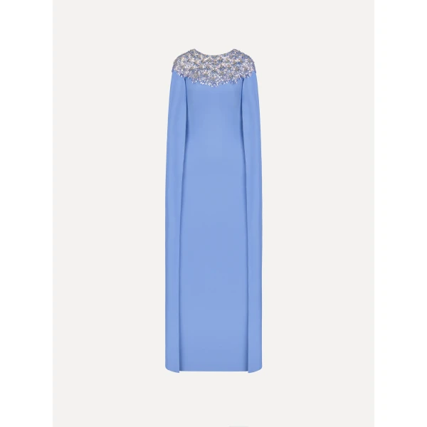 Oscar de la Renta Crystal & Glass Embroidered Caftan - kimono - American Luxury Evening Wear at Coveti