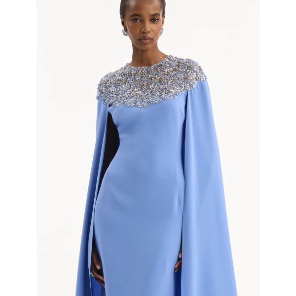 Oscar de la Renta Crystal & Glass Embroidered Caftan - kimono - American Luxury Evening Wear at Coveti