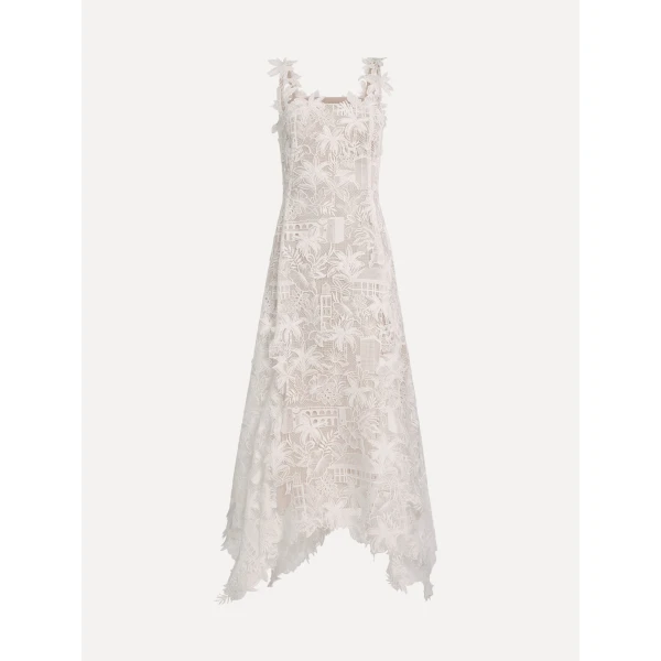 Oscar de la Renta Dominican Landscape Guipure Dress - Dresses - American Luxury Evening Wear at Coveti
