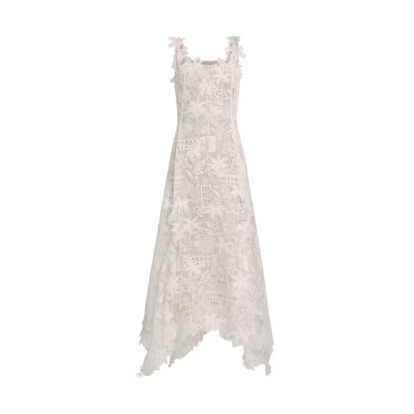 Oscar de la Renta Dominican Landscape Guipure Dress - Dresses - American Luxury Evening Wear at Coveti