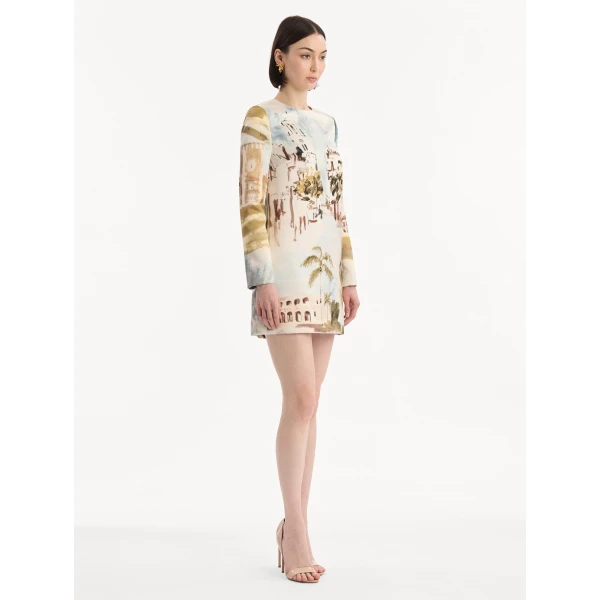 Oscar de la Renta Dominican Landscape Shift Dress - Dresses - American Luxury Evening Wear at Coveti