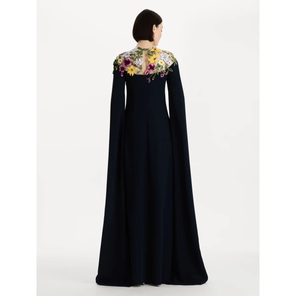 Oscar de la Renta Dominican Mixed Floral Caftan - kimono - American Luxury Evening Wear at Coveti