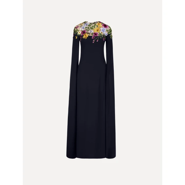 Oscar de la Renta Dominican Mixed Floral Caftan - kimono - American Luxury Evening Wear at Coveti