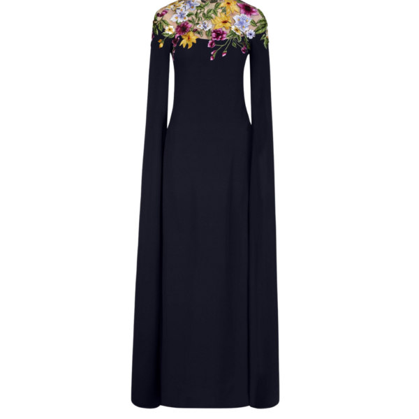 Oscar de la Renta Dominican Mixed Floral Caftan - kimono - American Luxury Evening Wear at Coveti