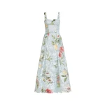 Oscar de la Renta Dominican Mixed Floral Guipure Cocktail Dress - Dresses - American Luxury Evening Wear at Coveti
