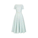 Oscar de la Renta Gingham Wool Blend Dress - Dresses - American Luxury Evening Wear at Coveti