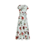 Oscar de la Renta Hibiscus Cotton Poplin Wrap Dress - Dresses - American Luxury Evening Wear at Coveti