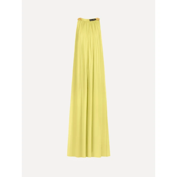 Oscar de la Renta Hibiscus Detail Silk Chiffon Caftan - kimono - American Luxury Evening Wear at Coveti
