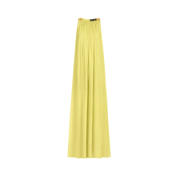 Oscar de la Renta Hibiscus Detail Silk Chiffon Caftan - kimono - American Luxury Evening Wear at Coveti