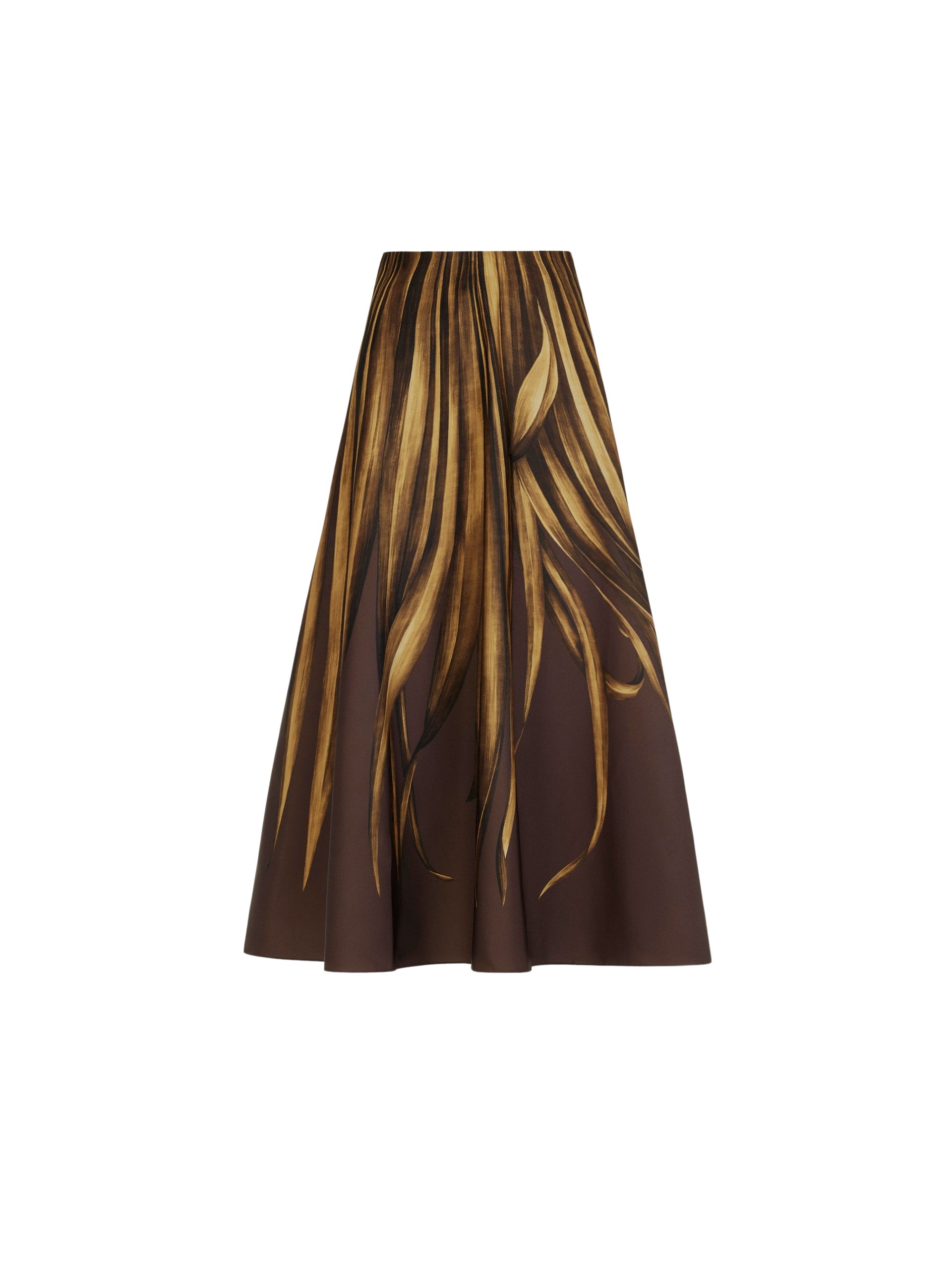 Oscar de la Renta Palm Leaves Faille Skirt - Skirts - American Luxury Evening Wear at Coveti