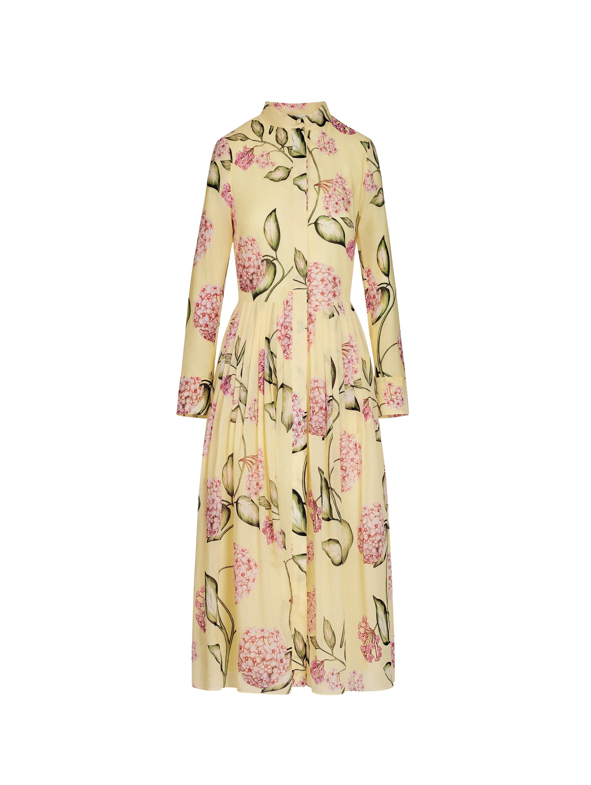 Oscar-de-la-Renta-Porcelain-Flower-Cotton-Poplin-Long-Sleeve-Dress-Dresses94178_nobg Oscar de la Renta Porcelain Flower Cotton Poplin Long Sleeve Dress - Dresses - American Luxury Evening Wear at Coveti
