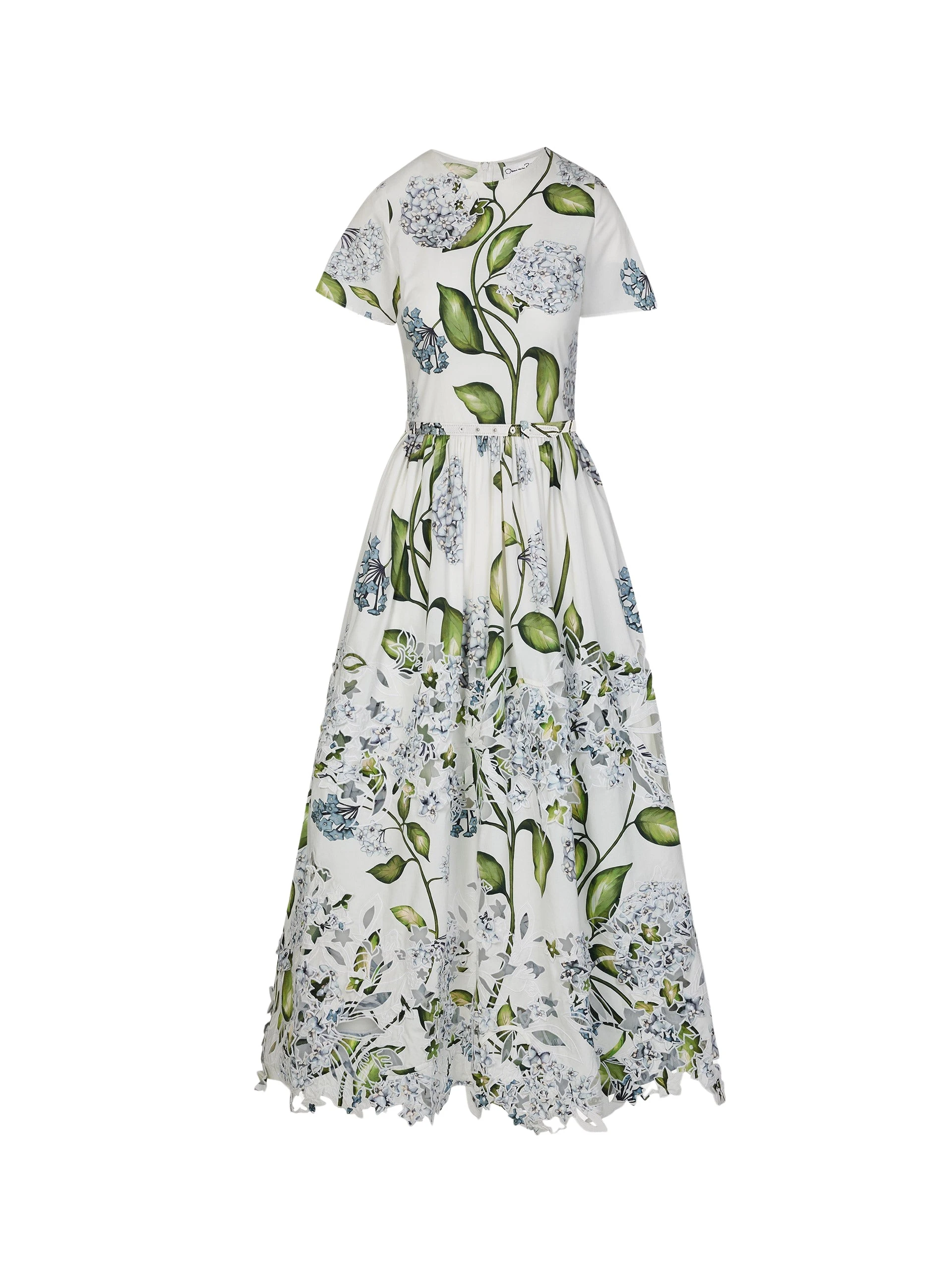 Oscar-de-la-Renta-Porcelain-Flower-Embroidered-Cotton-Poplin-Dress-Dresses28391_nobg Oscar de la Renta Porcelain Flower Embroidered Cotton Poplin Dress - Dresses - American Luxury Evening Wear at Coveti