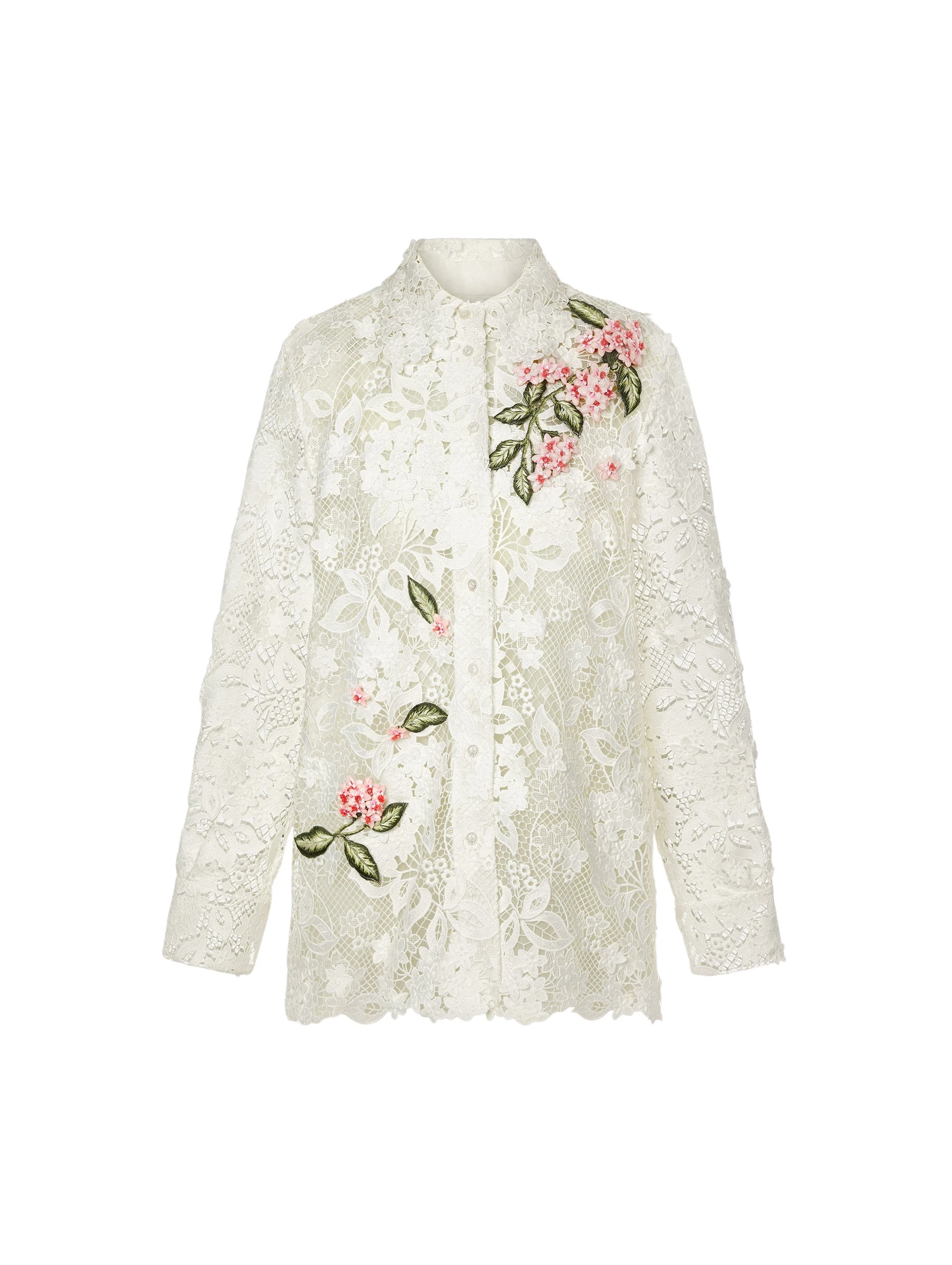 Oscar-de-la-Renta-Porcelain-Flower-Guipure-Blouse-Tops68453_nobg Oscar de la Renta Porcelain Flower Guipure Blouse - Tops - American Luxury Evening Wear at Coveti