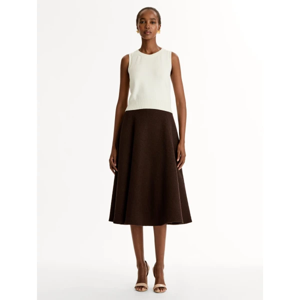 Oscar de la Renta Porcelain Flower Guipure Insert Tank - Tops - American Luxury Evening Wear at Coveti