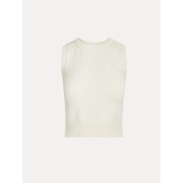 Oscar de la Renta Porcelain Flower Guipure Insert Tank - Tops - American Luxury Evening Wear at Coveti