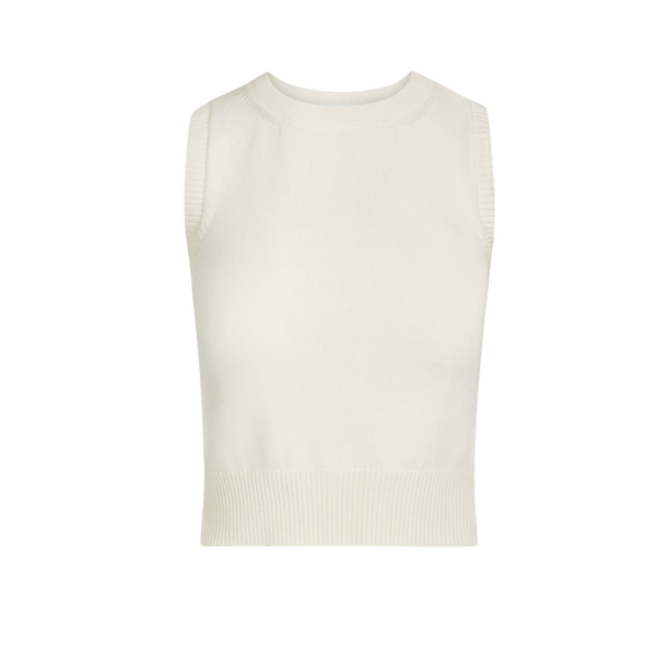 Oscar de la Renta Porcelain Flower Guipure Insert Tank - Tops - American Luxury Evening Wear at Coveti