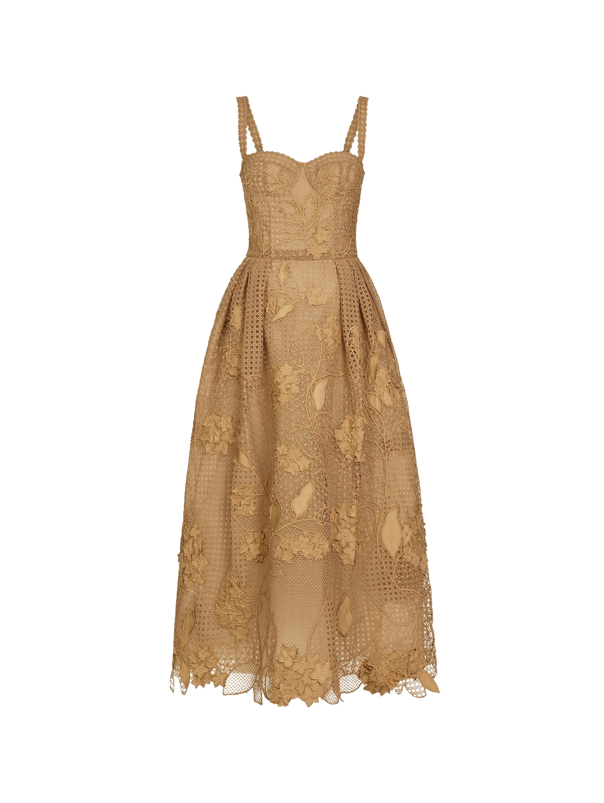 Oscar-de-la-Renta-Porcelain-Flower-Guipure-Lattice-Cocktail-Dress-Dresses61698_nobg Oscar de la Renta Porcelain Flower Guipure Lattice Cocktail Dress - Dresses - American Luxury Evening Wear at Coveti