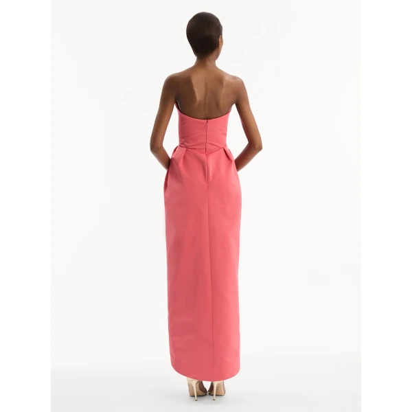 Oscar de la Renta Strapless Faille Gown - Dresses - American Luxury Evening Wear at Coveti