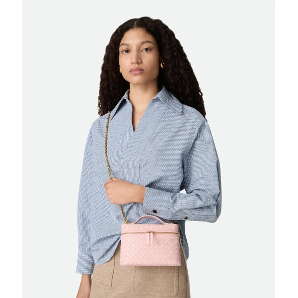 Khaite Women's Small Soft Vanity in Rose - Pink Clutch Bags - The Lotus Tote Bag - Shop at Coveti