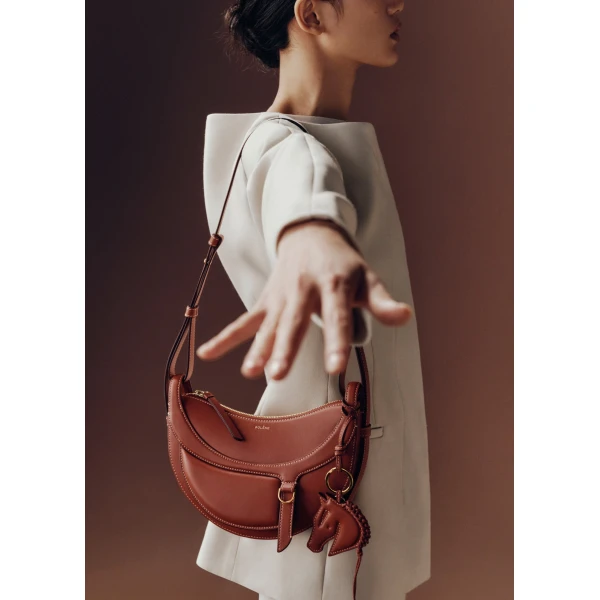 Polene Numéro Dix Edition Cognac Bag, view 3