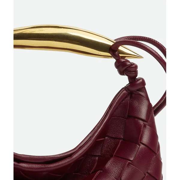 Khaite Baby Sardine in Barolo - Red Mini Bags - The Lotus Tote Bag - Shop at Coveti