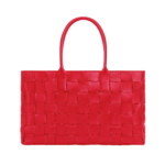 Khaite Maxi Intreccio Tote in Bright red - Red Totes & Top-Handle Bags - The Lotus Tote Bag - Shop at Coveti