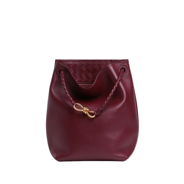 Khaite Women's Andiamo Bucket in Barolo - Red Bucket Bags - The Lotus Tote Bag - Shop at Coveti
