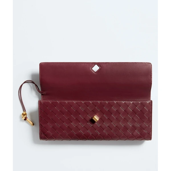 Khaite Women's Andiamo Clutch in Barolo - Red Clutch Bags - The Lotus Tote Bag - Shop at Coveti