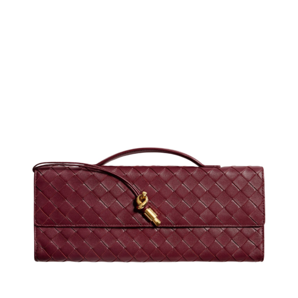 Khaite Women's Andiamo Clutch in Barolo - Red Clutch Bags - The Lotus Tote Bag - Shop at Coveti