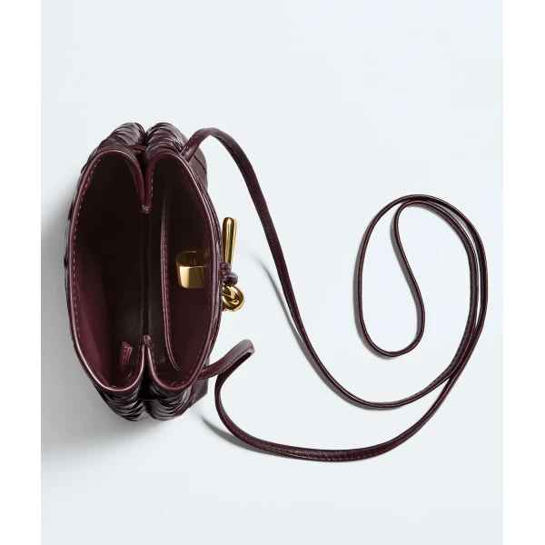 Khaite Women's Andiamo Phone Pouch in Deep mahogany - Red Mini Bags - The Lotus Tote Bag - Shop at Coveti