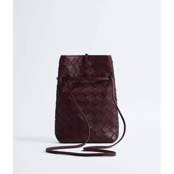Khaite Women's Andiamo Phone Pouch in Deep mahogany - Red Mini Bags - The Lotus Tote Bag - Shop at Coveti