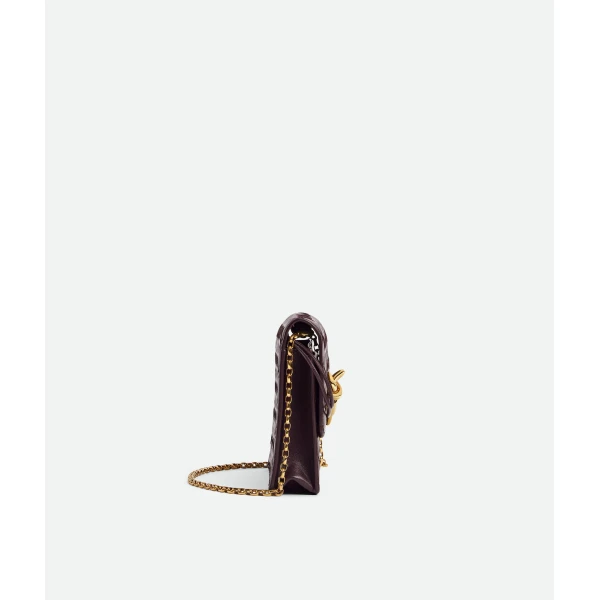Khaite Women's Andiamo Pouch on Chain in Dark barolo - Red Shoulder & Crossbody Bags - The Lotus Tote Bag - Shop at Coveti
