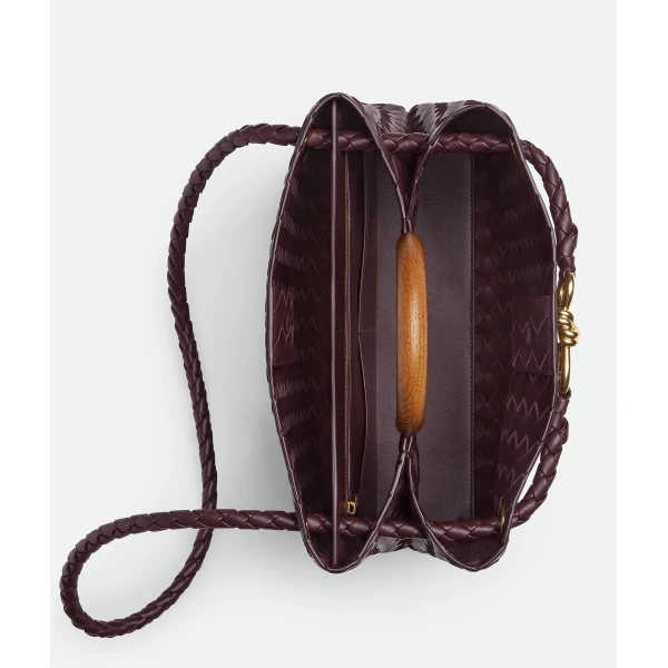 Khaite Women's Andiamo in Dark barolo - Red Totes & Top-Handle Bags - The Lotus Tote Bag - Shop at Coveti
