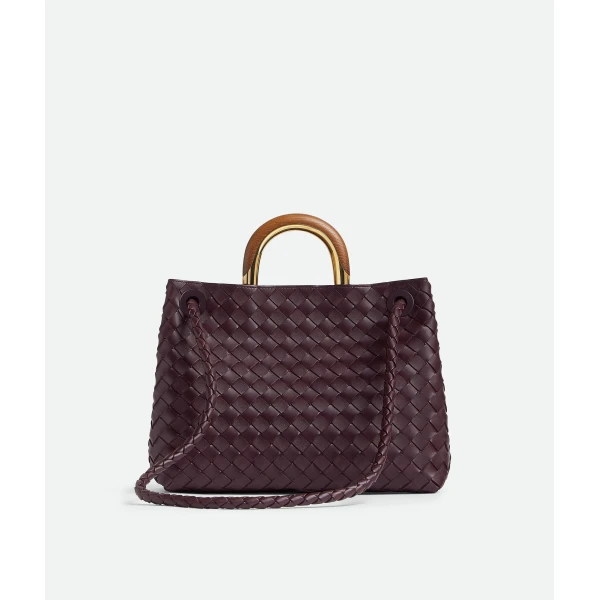 Khaite Women's Andiamo in Dark barolo - Red Totes & Top-Handle Bags - The Lotus Tote Bag - Shop at Coveti