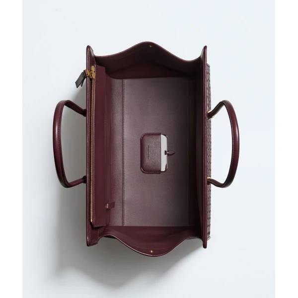 Khaite Women's Barbara Tote in Deep mahogany - Red Totes & Top-Handle Bags - The Lotus Tote Bag - Shop at Coveti