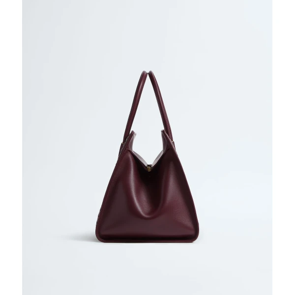 Khaite Women's Barbara Tote in Deep mahogany - Red Totes & Top-Handle Bags - The Lotus Tote Bag - Shop at Coveti