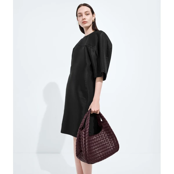 Khaite Women's Campana in Deep mahogany - Red Shoulder & Crossbody Bags - The Lotus Tote Bag - Shop at Coveti