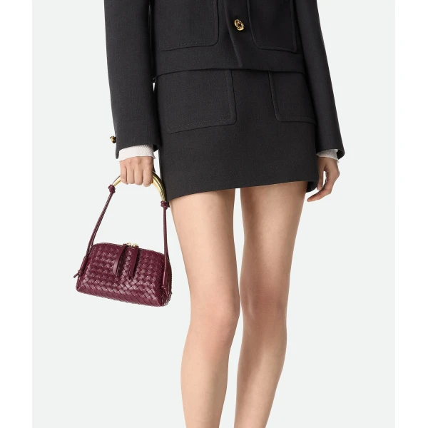 Khaite Women's Concert Pouch Handle in Barolo - Red Clutch Bags - The Lotus Tote Bag - Shop at Coveti
