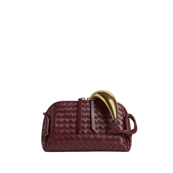 Khaite Women's Concert Pouch Handle in Barolo - Red Clutch Bags - The Lotus Tote Bag - Shop at Coveti