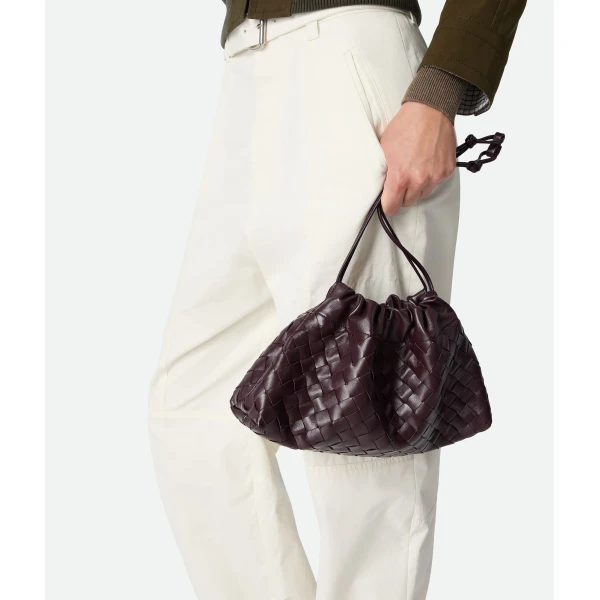 Khaite Women's Dustbag Notte in Dark barolo - Red Shoulder & Crossbody Bags - The Lotus Tote Bag - Shop at Coveti