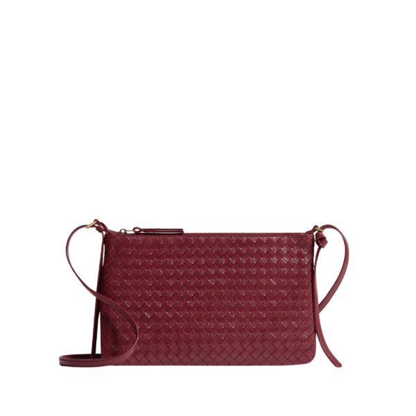 Khaite Women's Intrecciato Piccolo Medium Pouch in Lava red - Red Clutch Bags - The Lotus Tote Bag - Shop at Coveti