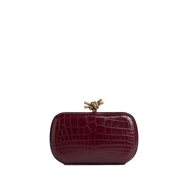 Khaite Women's Knot in Barolo - Red Clutch Bags - The Lotus Tote Bag - Shop at Coveti
