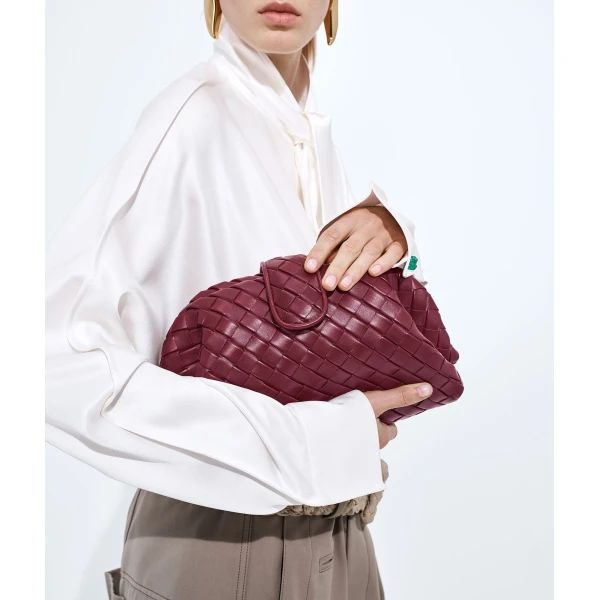 Khaite Women's Lauren 1980 in Barolo - Red Shoulder & Crossbody Bags - The Lotus Tote Bag - Shop at Coveti