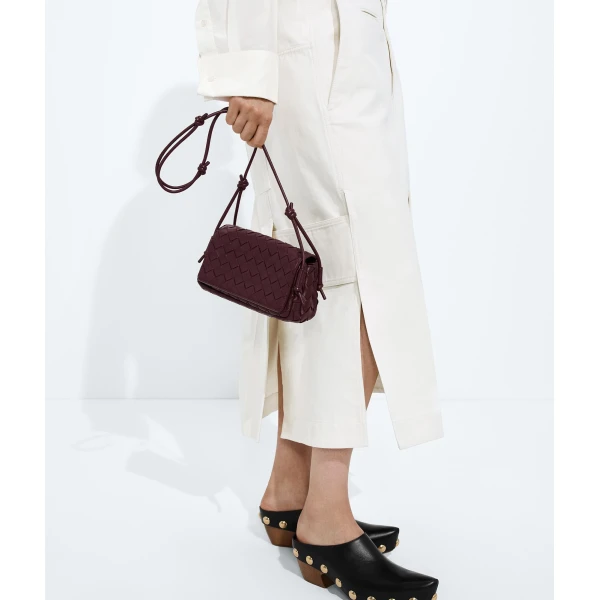 Khaite Women's Notturno in Deep mahogany - Red Shoulder & Crossbody Bags - The Lotus Tote Bag - Shop at Coveti