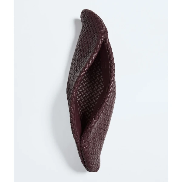 Khaite Women's Onda Clutch in Deep mahogany - Red Clutch Bags - The Lotus Tote Bag - Shop at Coveti
