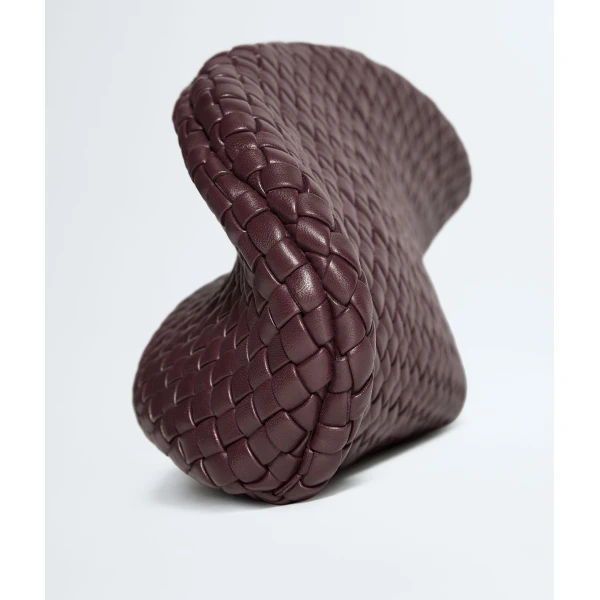 Khaite Women's Onda Clutch in Deep mahogany - Red Clutch Bags - The Lotus Tote Bag - Shop at Coveti