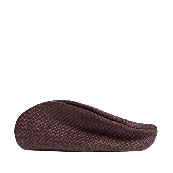 Khaite Women's Onda Clutch in Deep mahogany - Red Clutch Bags - The Lotus Tote Bag - Shop at Coveti