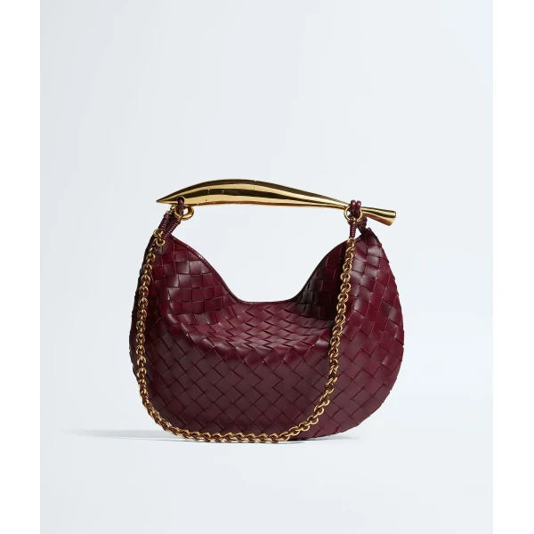 Khaite Women's Sardine Chain in Barolo - Red Shoulder & Crossbody Bags - The Lotus Tote Bag - Shop at Coveti